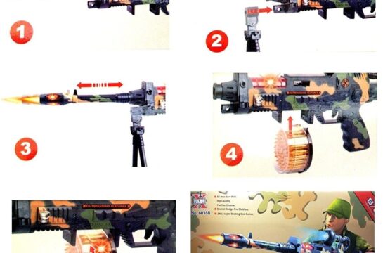 Combat Sniper Gun Toy - 60 cm Machine Gun Toy - Military Gun Toy with Flash Light and Sound Effects for Kids - Image 2
