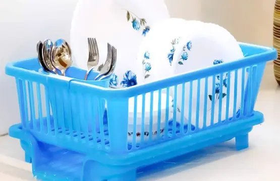 3 In 1 Large Plastic Kitchen Sink Dish Rack Drainer Durable Space-Saving Organizer - Image 5