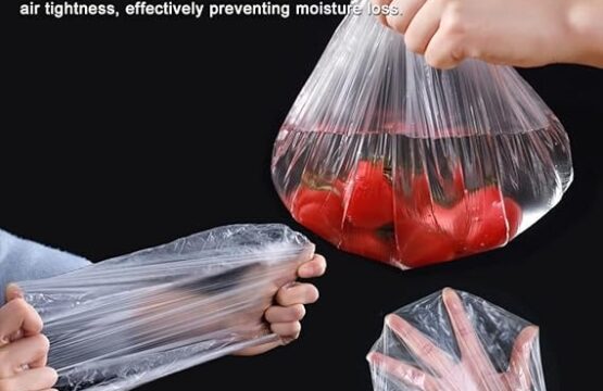 Disposable Food Storage Covers Shower CapTransparent Plastic Bowl Cover with Elastic - Image 3