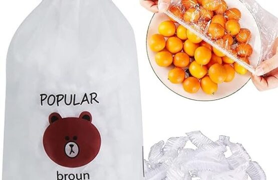 Disposable Food Storage Covers Shower CapTransparent Plastic Bowl Cover with Elastic