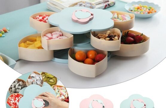 Flower Candy Box Serving Rotating Tray Dry Fruit, Candy, Chocolate, Snacks Storage Box, Masala Box for Home Kitchen - Image 5