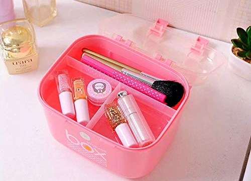 Medicine Box Plastic Multipurpose Semi-Transparent Health Kit Organizer Storage Box with Handle and Removable Tray
