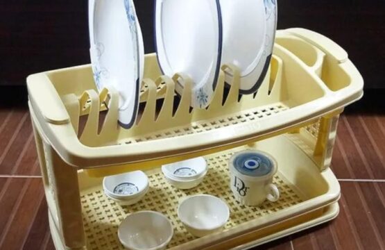 Kitchen Dish Rack | Fancy Plate Rack | Plates and Utensil Organizer | Leido plate rack 2-Tier