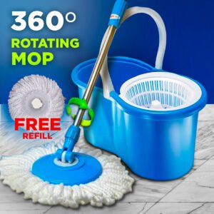 Magic Spin Mop Set - 360 Degree Microfiber Mop Head Home Clean Tools Microfiber