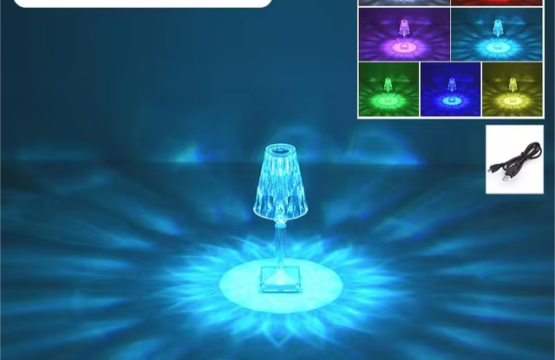 Modern Luxury Crystal Table Lamp Bedroom Portable Touch Night Light Usb Charging LED Reading Crystal Table Lamp - Image 2