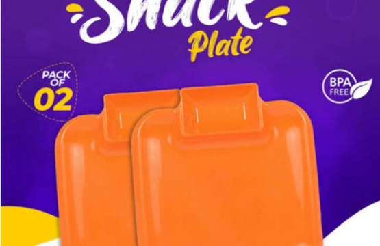 Square Snack Plate Pack of 2 – Durable Polypropylene Serving Trays for Snacks & Meals