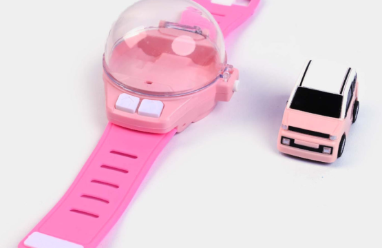Wrist Watch Mini Remote Control Car - USB Charging, Dustproof Cover, Adjustable Strap, Built-in Lights