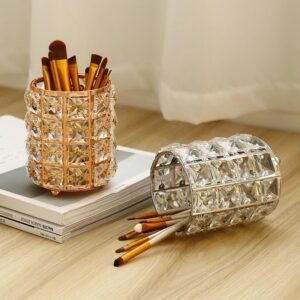 Rose Gold Metal Storage Box - Large Capacity Organizer
