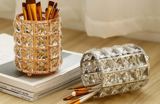 Rose Gold Metal Storage Box - Large Capacity Organizer