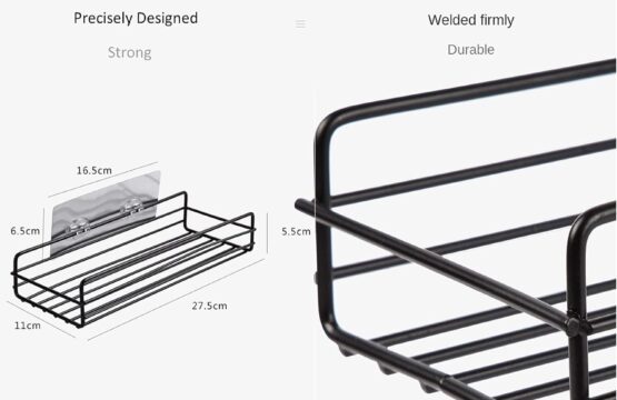 Multipurpose Kitchen Bathroom Shelf Wall Holder Storage Rack - Image 3