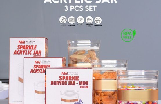 Sparkle Acrylic 3Pcs Jar Gift Pack 1,200ml 750ml 600ml - Image 2