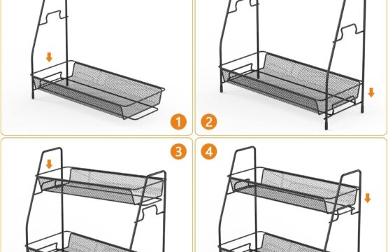 Spice Rack Organizer for Kitchen, esktop Makeup Organizer for Bath Room, Bedroom and Office - Image 3