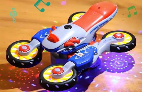 Transforming Motorcycle Toy ? 360? Stunt Rotation, Lights & Music, Electric Kids Toy for Fun & Creativity - Image 3