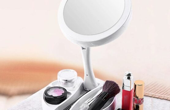 Makeup Mirror Portable Cosmetic Mirror with LED Lights - Image 2