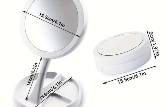 Makeup Mirror Portable Cosmetic Mirror with LED Lights - Image 3