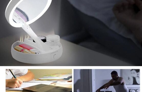 Makeup Mirror Portable Cosmetic Mirror with LED Lights - Image 4