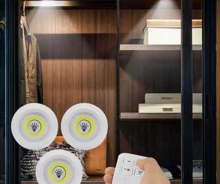 2 in 1 LED and COB Light with Remote Control (Set of 3) - Image 2
