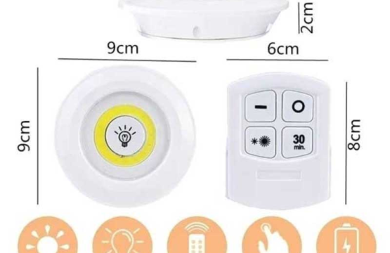 2 in 1 LED and COB Light with Remote Control (Set of 3) - Image 4