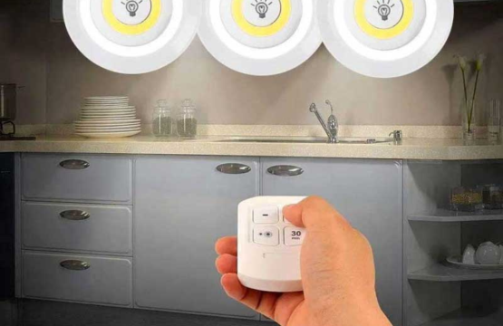 2 in 1 LED and COB Light with Remote Control (Set of 3)
