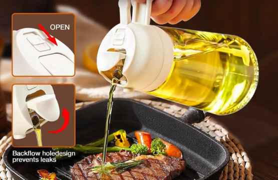2 In 1 Glass Oil Spray Dispenser 450 ML for Smart and Healthy Cooking - Image 4