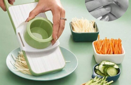 5 Piece Multifunctional Stainless Steel Vegetable Cutter Set for Home Kitchen Use