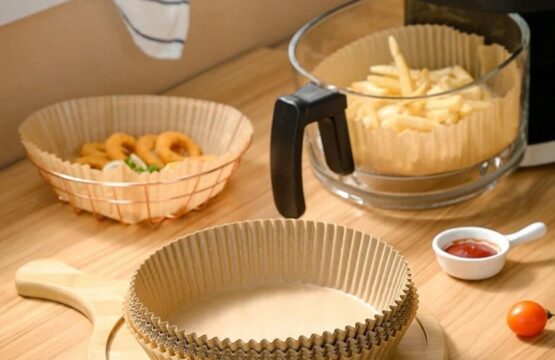 Air Fryer Baking Paper 50Pcs Non-Stick Air Fryer Basket Mats, Round Air Fryer Parchment Sheets - Image 6