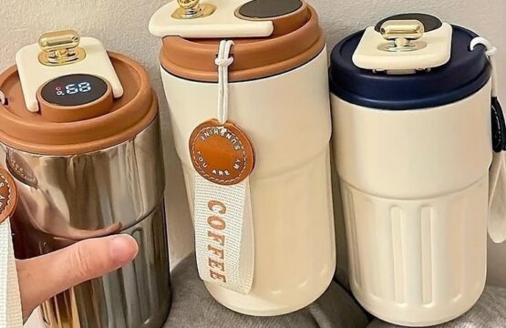 450ML Smart Display Stainless Steel Coffee Mug, Portable Tumbler Mug Led Temperature Display
