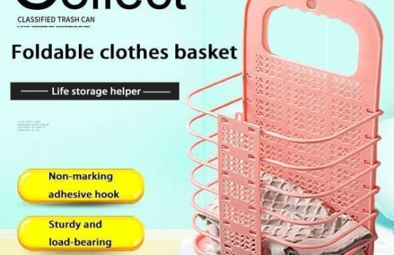Folding Wall-Mounted Non-Perforated Storage Basket - Image 2