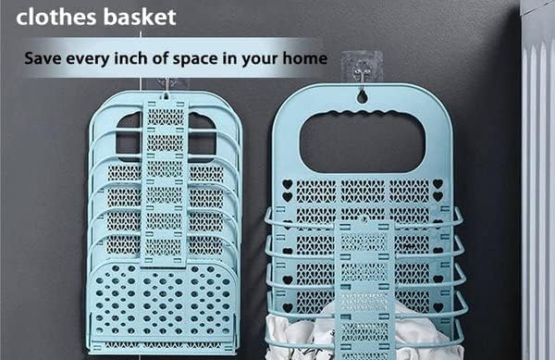 Folding Wall-Mounted Non-Perforated Storage Basket - Image 3