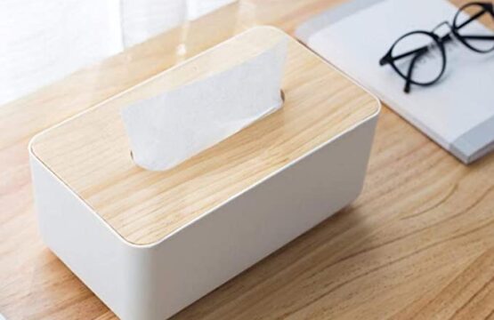 Wood-Style Plastic Tissue Box - Elevate Your Office or Home Organization with Style - Image 2