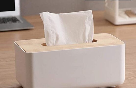 Wood-Style Plastic Tissue Box - Elevate Your Office or Home Organization with Style - Image 3