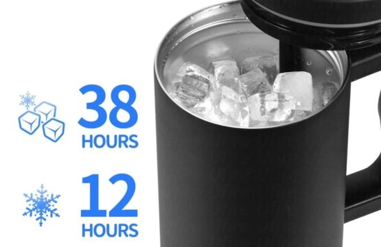 1200ml Flat-Bottom Stainless Steel Drinking Cup with Handle and Strap – Reusable, Insulated Water Bottle thumbler for Outdoor Travel, Car Use, and Camping - Image 3