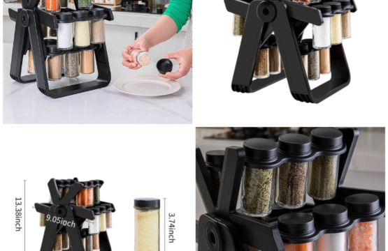 18-Piece Rotating Spice Jar Set - Image 9