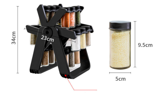 18-Piece Rotating Spice Jar Set - Image 8