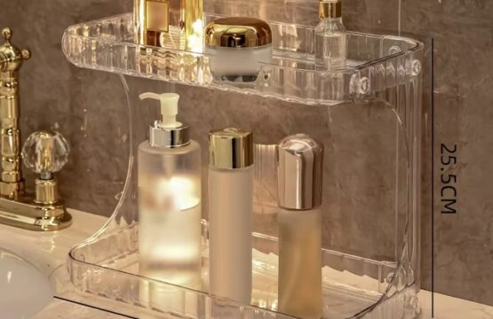 2-Tier Vanity Tray Shelf for Cosmetic Organizer - Image 8