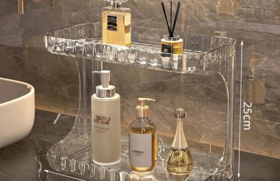 2-Tier Vanity Tray Shelf for Cosmetic Organizer - Image 7