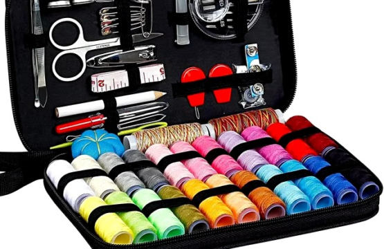 98 Piece Portable Sewing Tool Kit with Premium Quality Bag