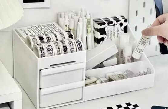 Drawer Makeup Storage Box Dormitory Finishing Plastic Shelf Cosmetics Skin Care Dressing Table Desktop - Image 3