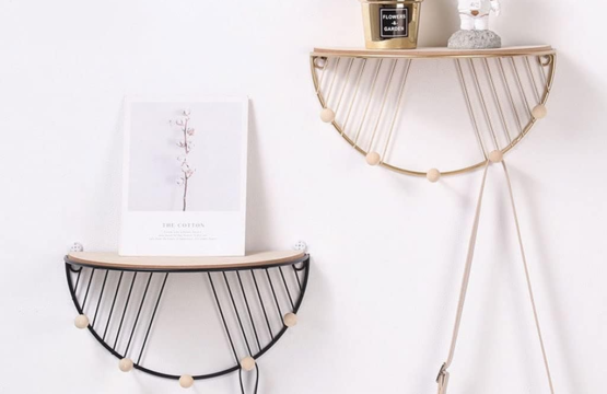 Nordic Style Wood Shelves Wall Home Living Room Decoration - Image 3