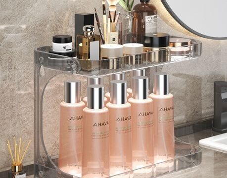 2-Tier Vanity Tray Shelf for Cosmetic Organizer - Image 3
