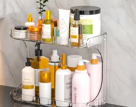 2-Tier Vanity Tray Shelf for Cosmetic Organizer