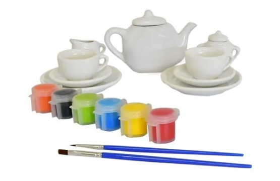 Ceramic tea set, for decoration, in a box - Image 3