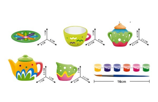 Ceramic tea set, for decoration, in a box - Image 4