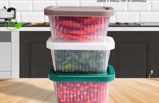 Household Crinkle Container Small 150ml 3 Piece Storage Set - Image 2