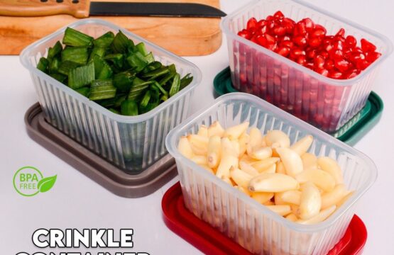 Household Crinkle Container Small 150ml 3 Piece Storage Set
