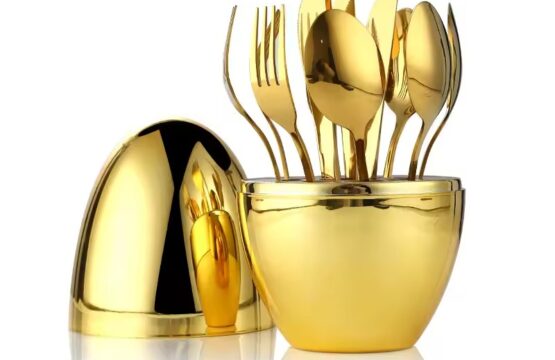 Flower Egg Shape Cutlery Holder Box Packing - Image 2