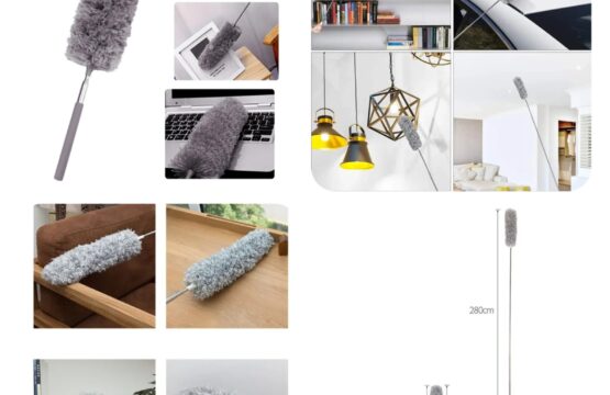Flexible Gray Duster Big Size Cleaning Brush for Home and Car Dusting - Image 3