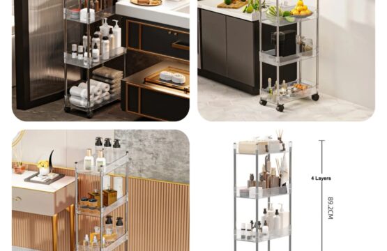 Luxury Acrylic 4Tier Trolley - Image 2