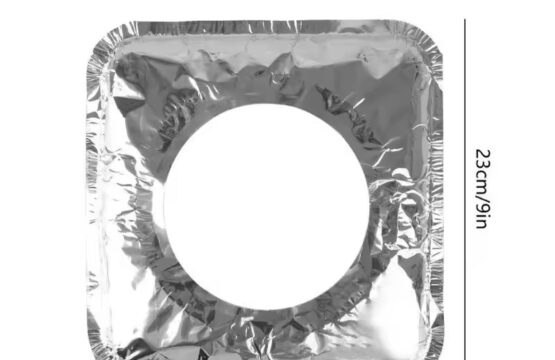 Aluminum Foil Stove Oil Proof Cleaning Pad Covers 10 Pcs - Image 6