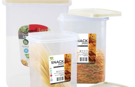 Snack Jar Set of 3 BPA-Free Airtight Food Storage Containers – 1000ml, 2000ml & 3000ml - Image 2